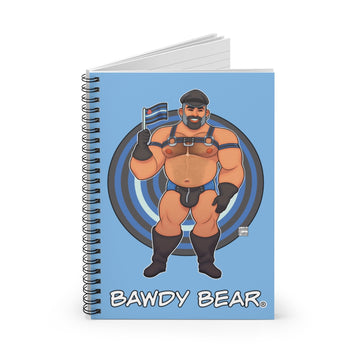 Bawdy Bear in Leather / Spiral Notebook - Ruled Line